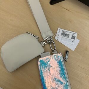 Iridescent and Cream Crossbody Bag Duo